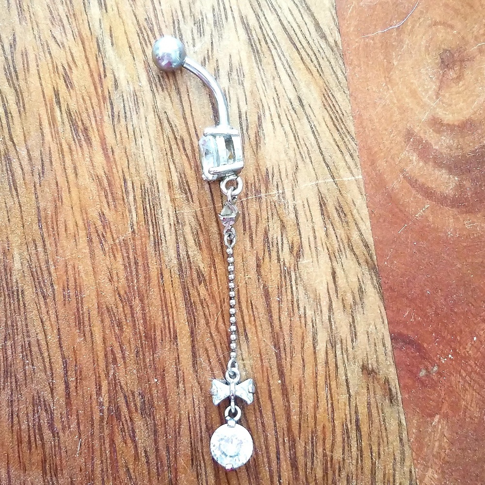 Delicate Silver Navel Ring
